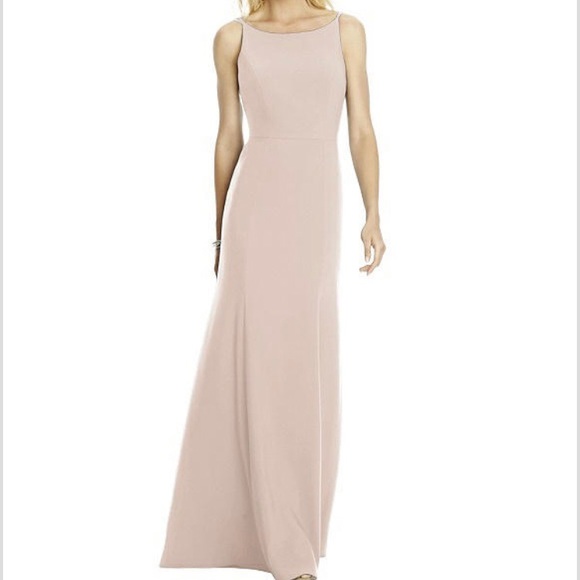 AFTER SIX | Bateau Neck Trumpet Gown - Picture 1 of 8